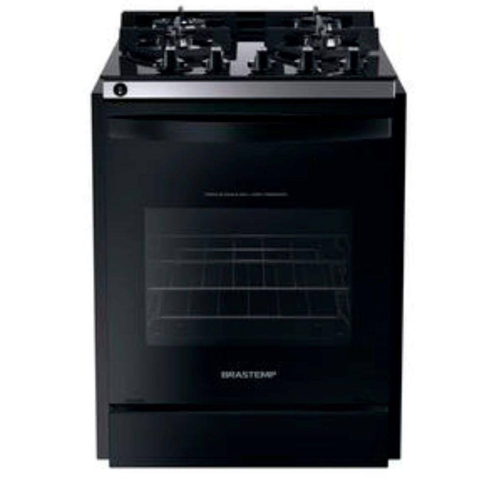 Fogão De Embutir Brastemp 4 Bocas Bivolt Preto Byo4xaeuna