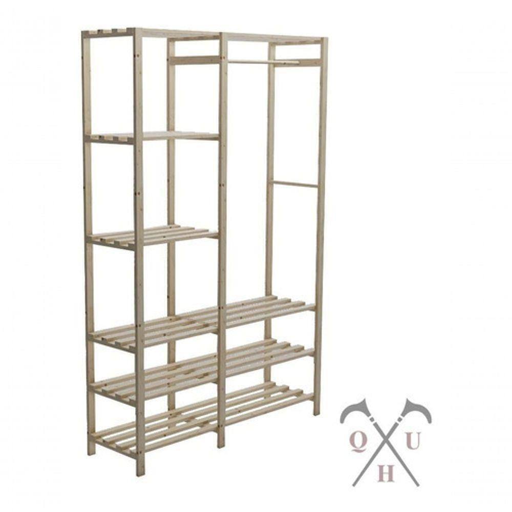 Armário Pinus Porta Panelas Com Prateleiras Para Sala