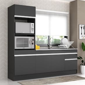 Armário De Cozinha Compacta Mp2113.898 Preto/branco
