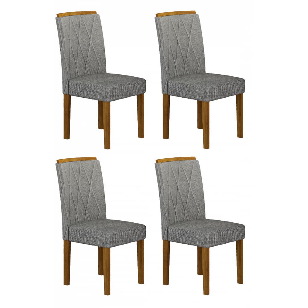 Kit 04 Cadeiras Sala de Jantar Lorena MDF Moveis Leifer