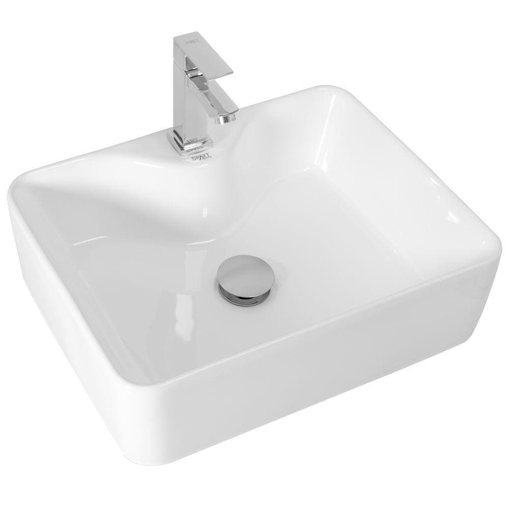 Cuba De Cerâmica Para Banheiro 48x38x13 Cm