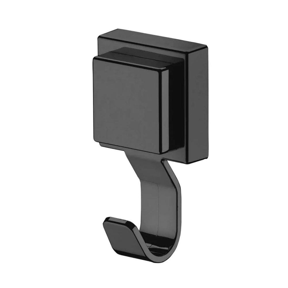 Cabide Gancho Multiuso com Ventosa Quadrada Preto Fosco Praticità Future