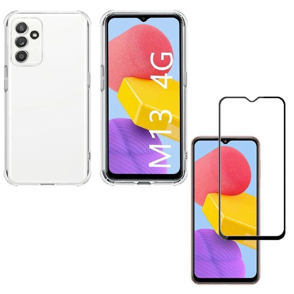 Capa Capinha Samsung M13 + Película De Vidro 3D Blindada