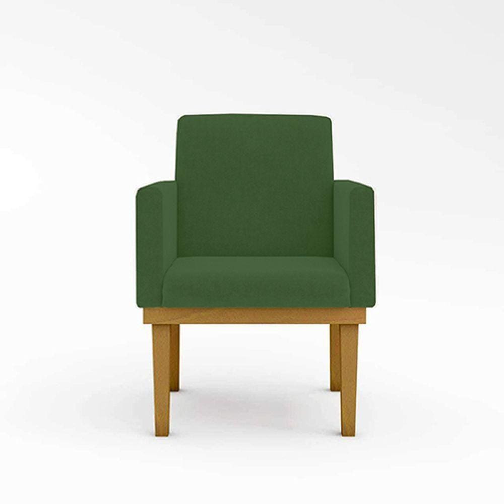 Cadeira Recepção Reforçada Poltrona Escritório verde