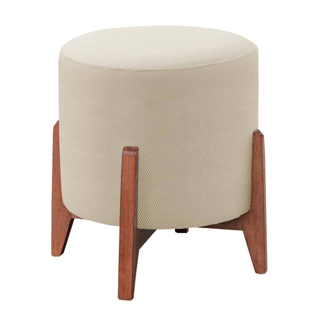 Puff Banqueta Thor Esplendorluxo Suede Bege