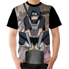 Camiseta Camisa Itachi Uchiha Anbu Aldeia Folha Anime Naruto