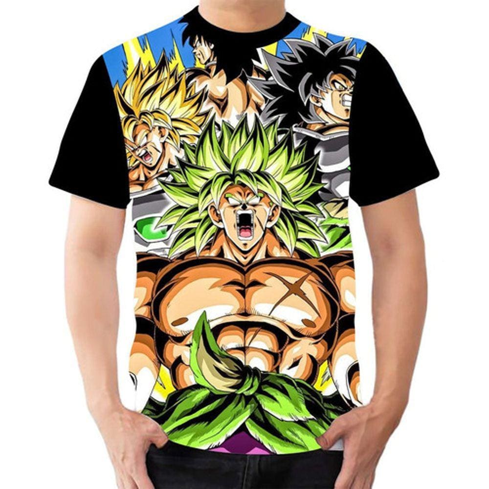 Camiseta Blusa Anime Dragon Ball Super Goku Filme Broly