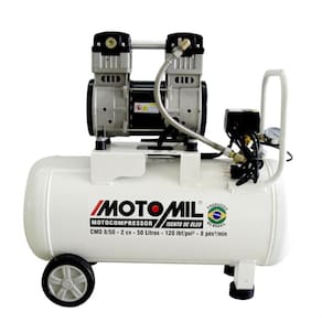 Compressor 120Lbs 2Hp 220V Sem Óleo Cmo-8/50Br Motomil