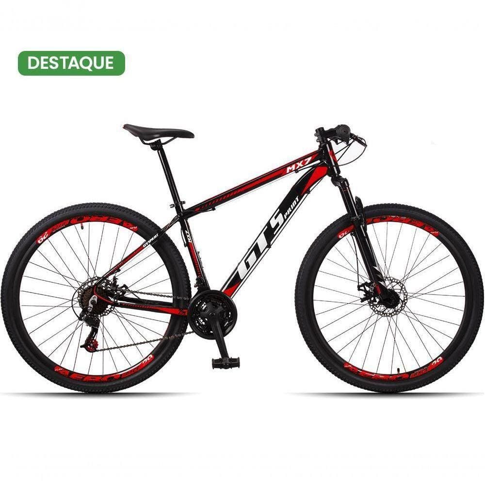 Bicicleta 29 Gt Mx7 21 Marchas Mtb Alumínio Preto+Vermelho