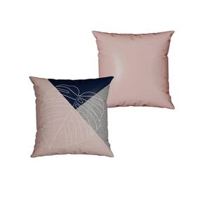 Kit com 2 Almofadas Decorativas Planta Bordada rosa 43cm x 43cm 436 Belchior