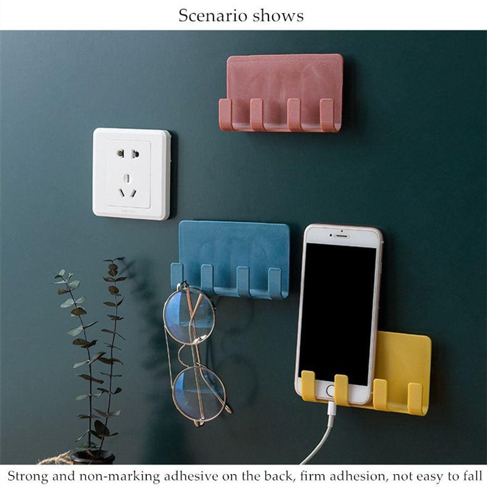 Suporte de Parede Multiuso Para Celular Controle Plástico Branco