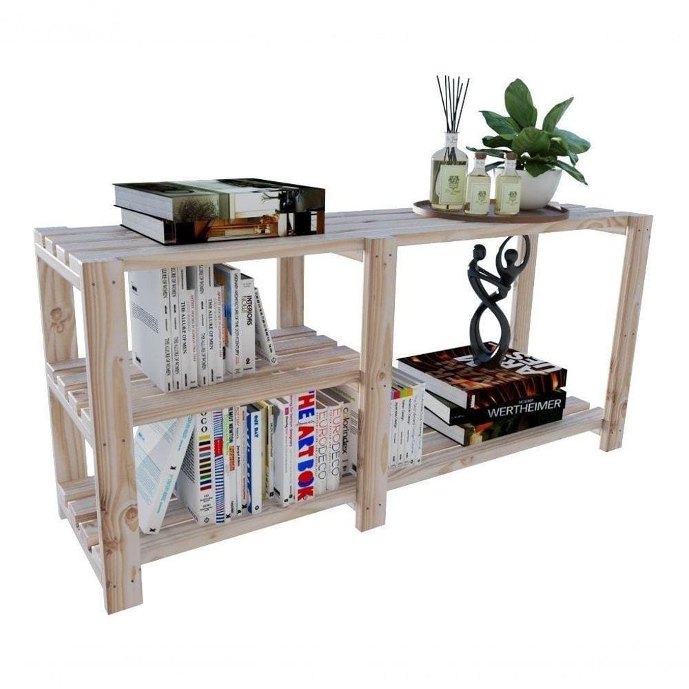 Rack Design Moderno 110x50cm 100% Pinus Para Casa