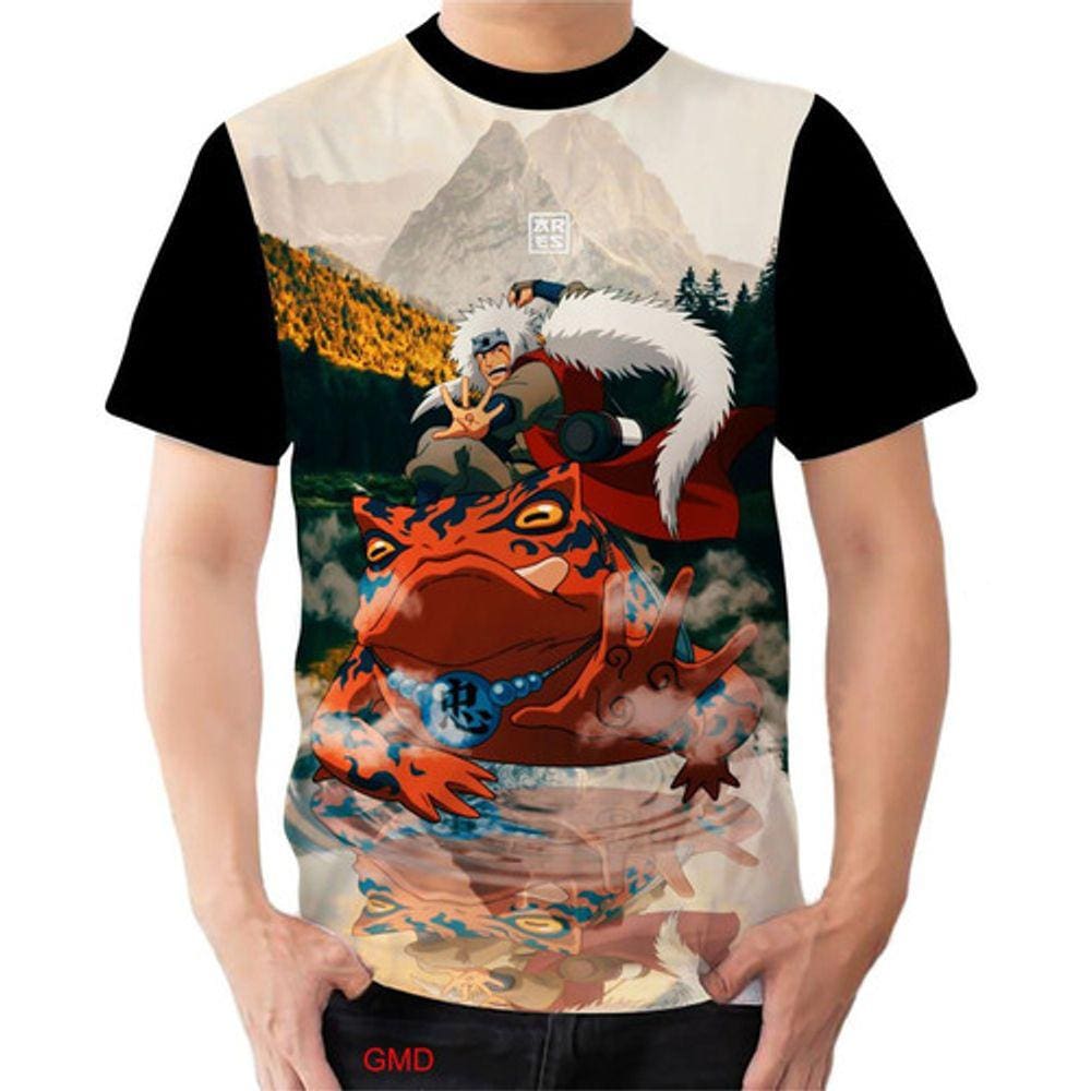 Camiseta Camisa Mestre Jiraya (sennin Lendário) Naruto