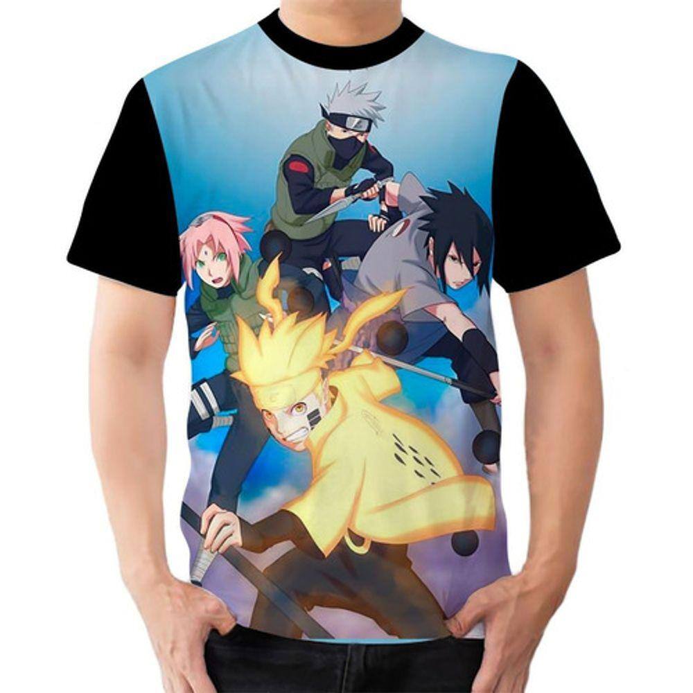 CAMISETA NARUTO, SASUKE E SAKURA