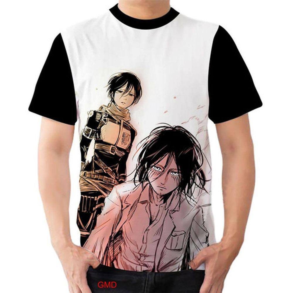 Camiseta Camisa Personalizada Anime Ataque dos Titãs 01