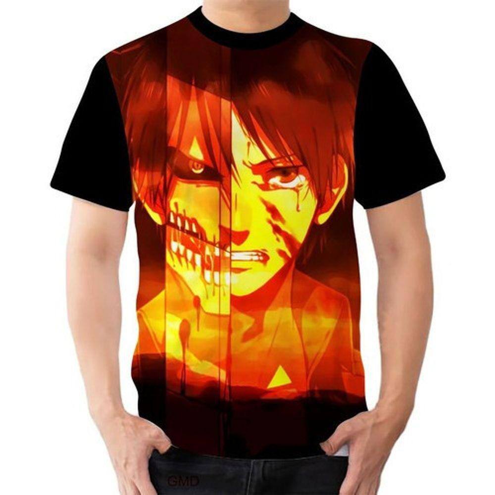 Camiseta Camisa Personalizada Anime Ataque dos Titãs 01