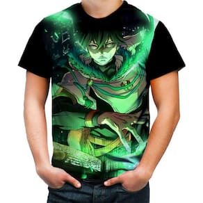 Camisa Camiseta Personalizada Yuno Black Clover Touros Hd 5