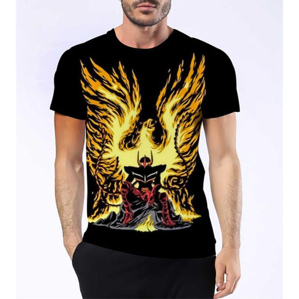 Camisa Camiseta Ikki De Fênix Cavaleiros Dos Zodiáco Hd 5
