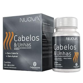 Nuova Cabelos E Unhas Biotina Catarinense 60 Cápsulas