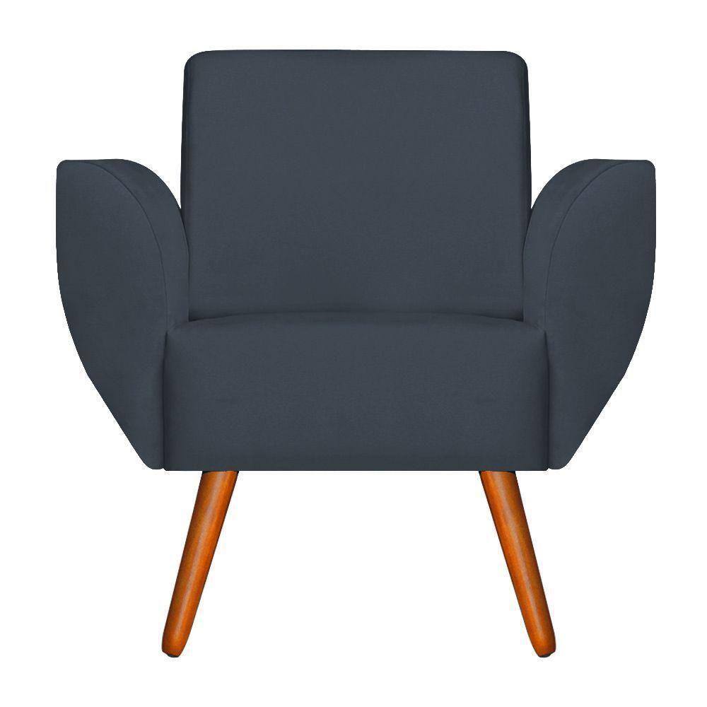 Poltrona Jolly Suede Azul Marinho