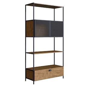 Estante 01 Porta New 180 Cm Vermont E Preto - D`rossi