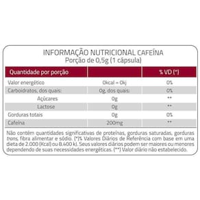 Cafeína 200mg Catarinense Pharma 60 Cápsulas