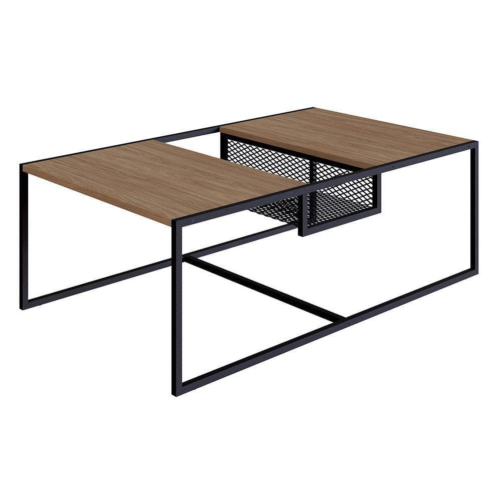 Mesa De Centro New Hanover E Preto 100 Cm - D`rossi
