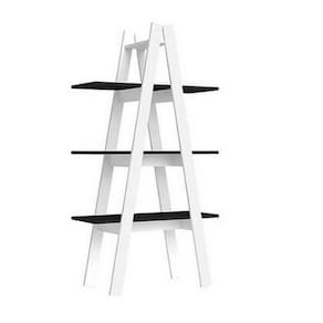 Estante Escada 3 Prateleiras Movelbento Branco Com Preto