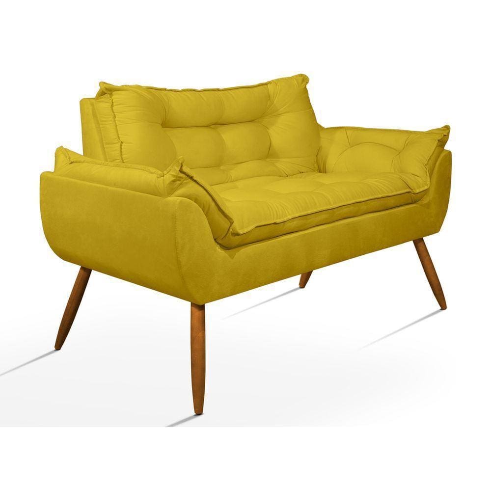 Poltrona Luxo Namoradeira Opala Sala Quarto amarelo