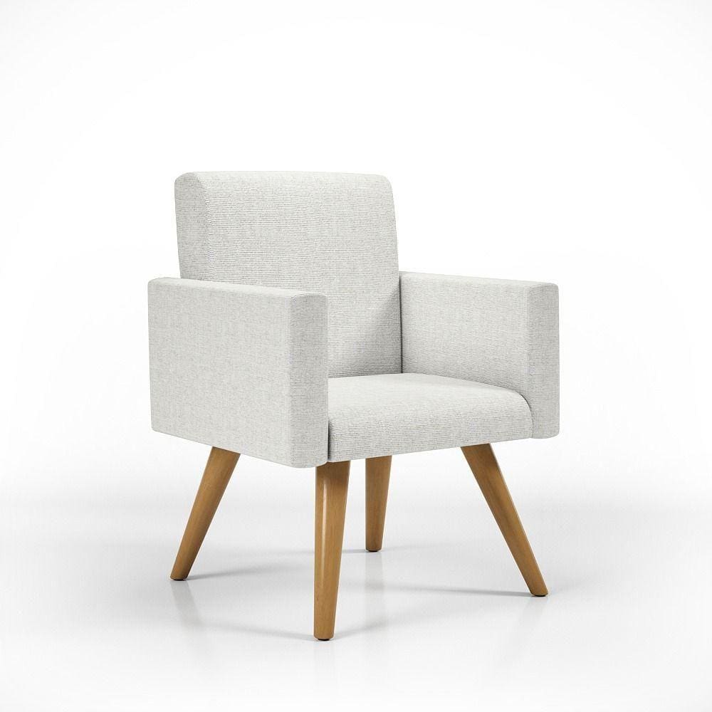 Cadeira Poltrona Para Escritório Em LinhoBege