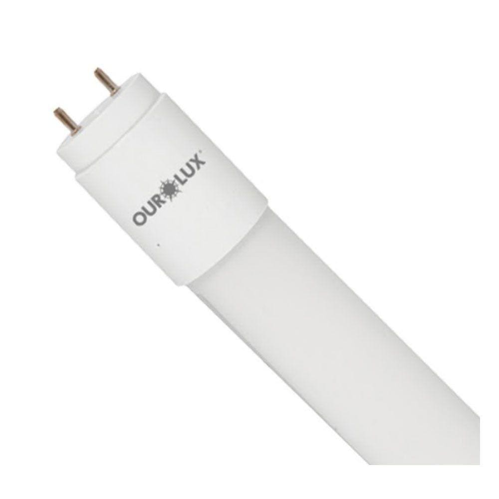 Lâmpada Led Tubular T8 900lm 9w 4000k Vidro Ourolux Branco