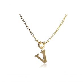 Colar De Letras Folheado Em Ouro 18K