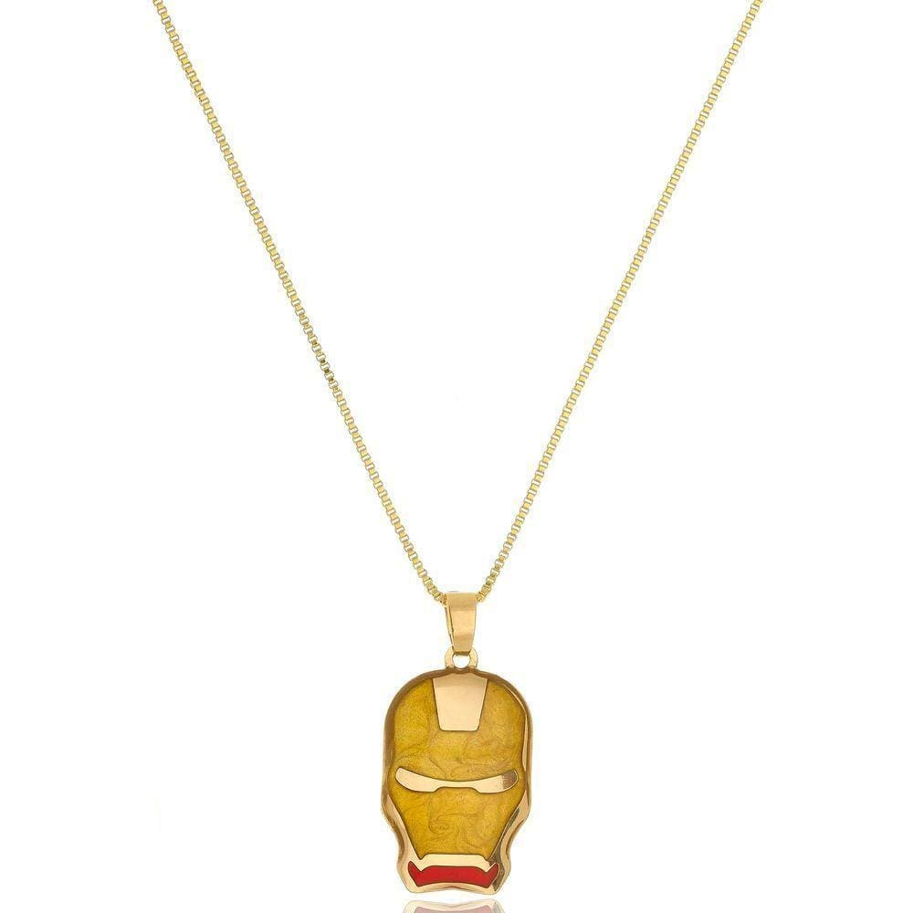 Colar Personalizado Super Heróis Folheado Em Ouro 18K Herói: