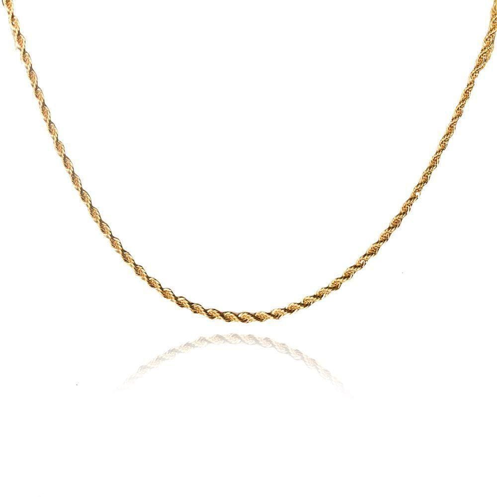 Colar Cordão Baiano 2.5 Folheado Em Ouro 18K