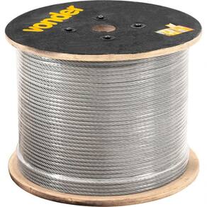 Cabo De Aço Af 1/8" Alma De Fibra 6x7 Galv C/ 100m Vonder