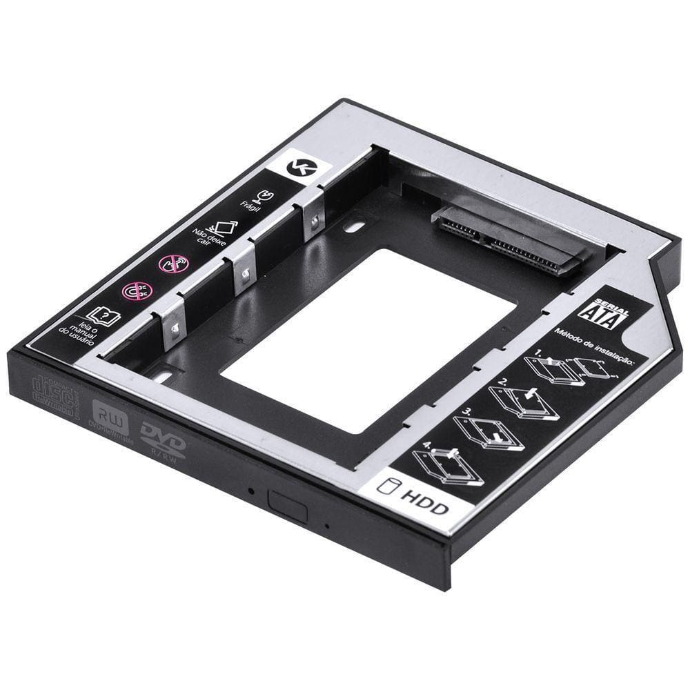 Adaptador Caddy Para Hd Ou Ssd Gaveta Dvd Notebook Sata 12.7