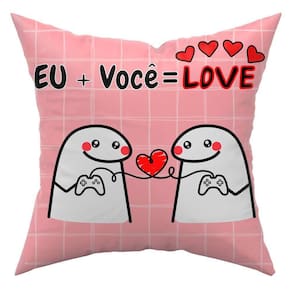 Almofada Avulsa Cheia C/ Frases 45Cm X 45Cm Eu Mais Voce