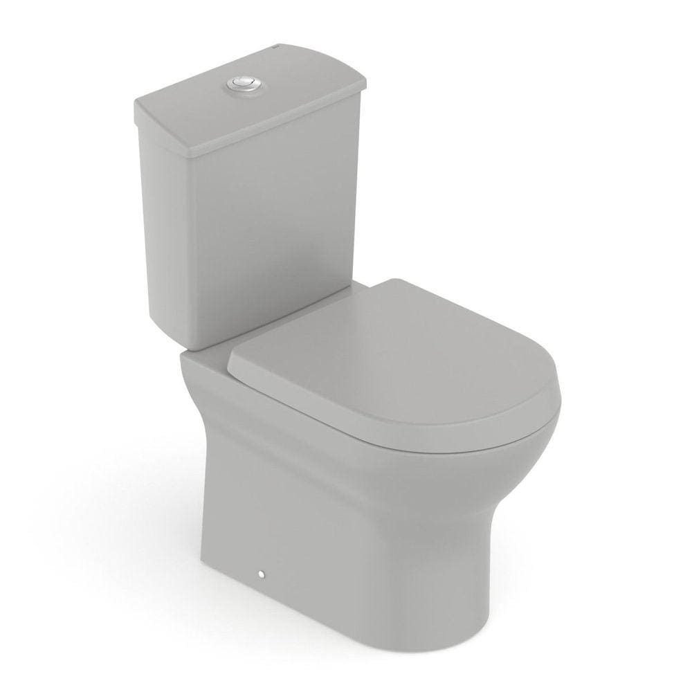 Kit Vaso Sanitário com Caixa Acoplada e Assento Soft Close Nexo Roca Stone Fosco