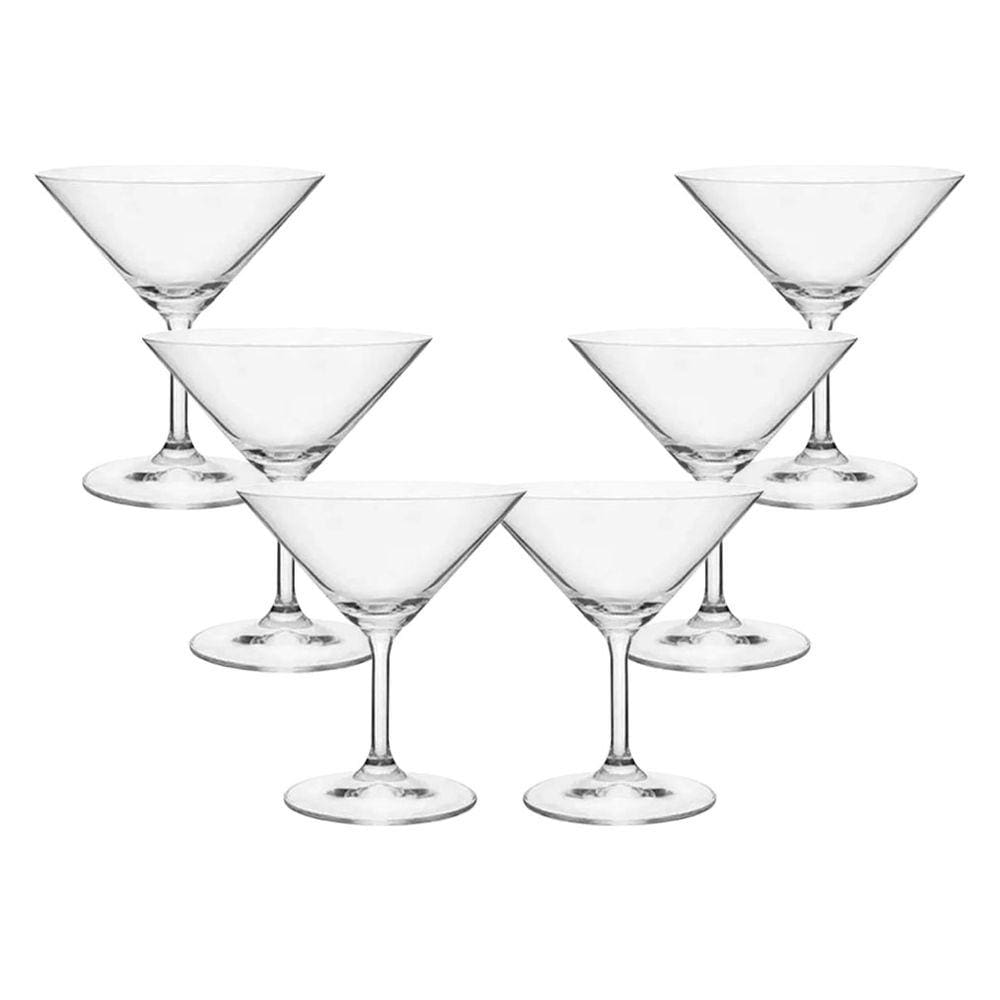 Taça de Martini Acrílico Transparente 150mL - 6 Unidades