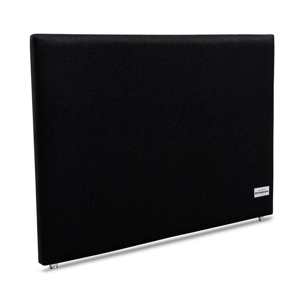 Cabeceira Sena Linho Preto Queen 12x160x125 Linho