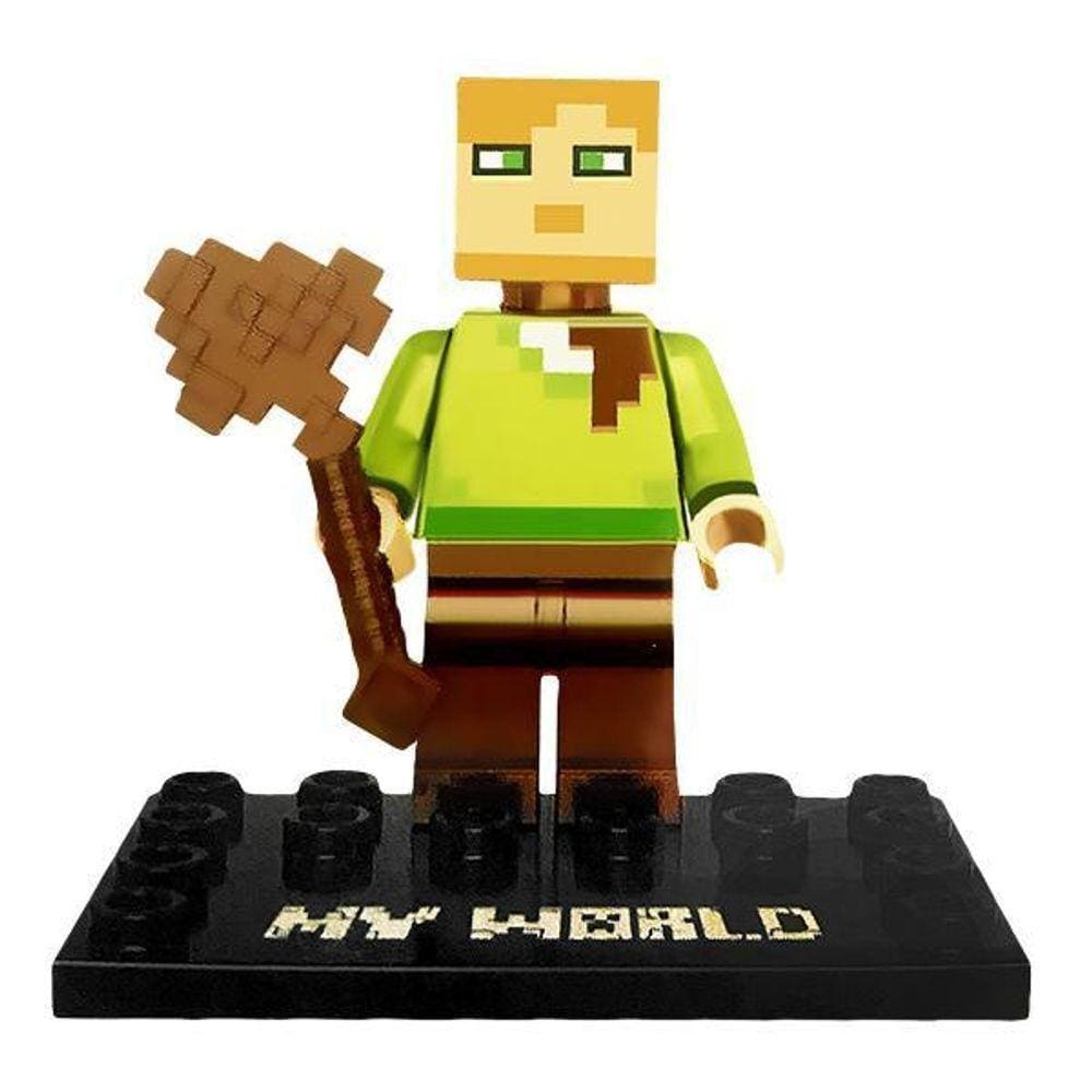 Brinquedo Boneco Minecraft My World Compatível Lego - Alex
