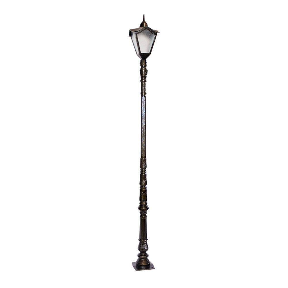 Poste Colonial Jardim Decoração Bari Alumínio Fundido 253cm