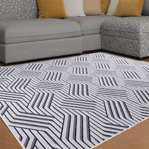 Tapete Sala Quarto Funcional Azulejo 2,00 X 2,50 Cinza-51