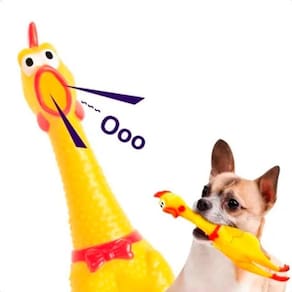 Mordedor Frango Galinha Pet Cachorro Sonoro 16 Cm