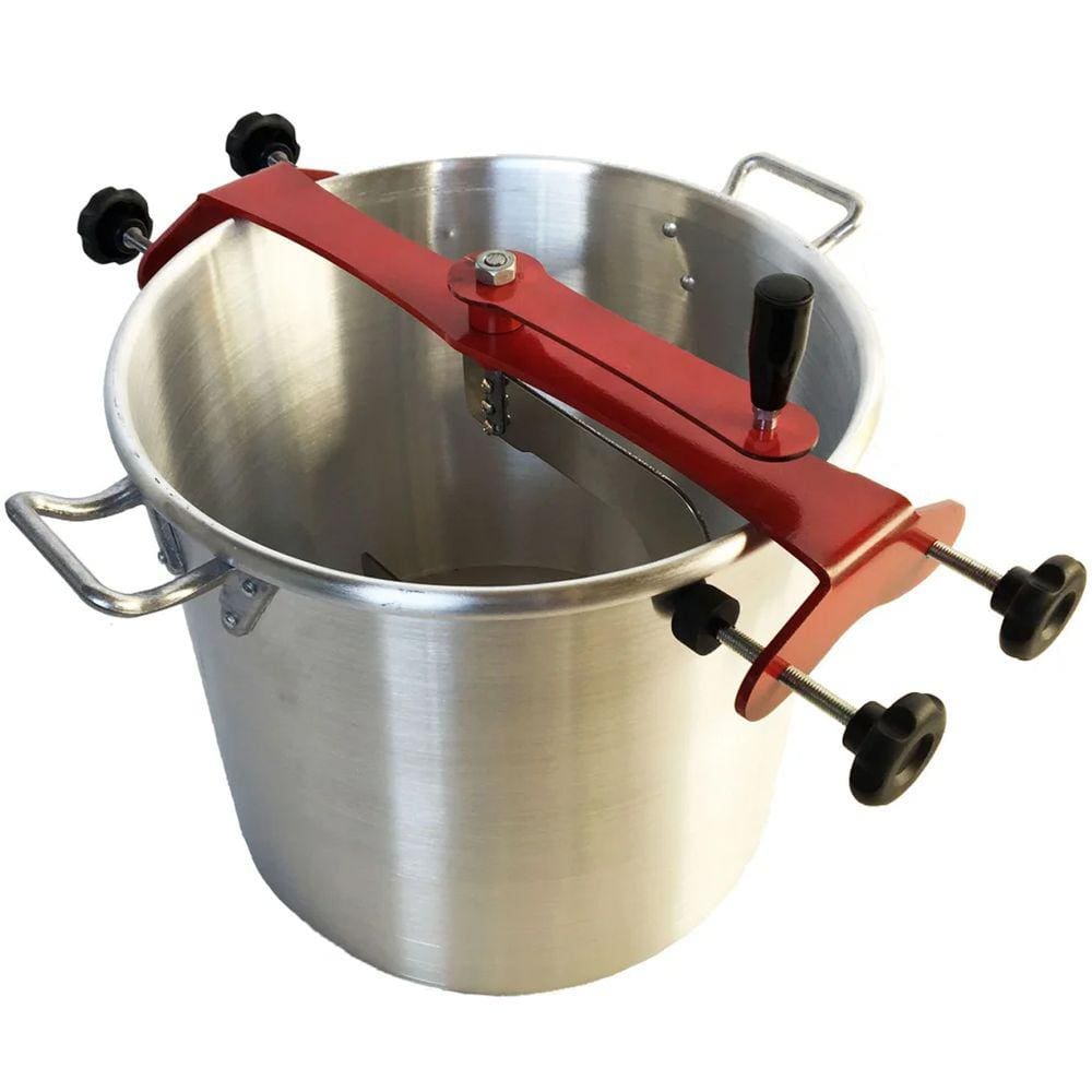 Panela Caldeirão Misturadeira Manual 21 litros Saro de Aço Carbono para Doces e Salgados