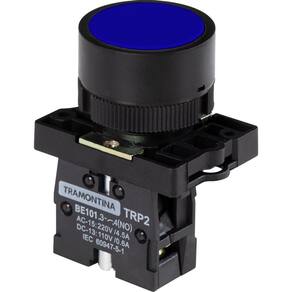 Botão De Impulso Trp2 Ea61 1Na Azul Com Base De Plástico