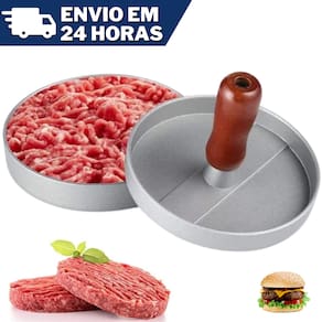 Forma Modeladora Molde Prensa Hambúrguer Fácil Aço Inox