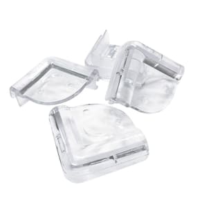 Kit 4 Protetores de Quina Móveis Silicone Transparente