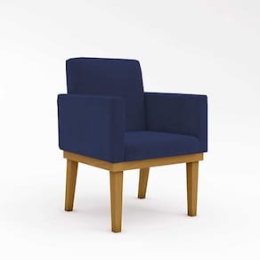 Cadeira Para Penteadeira Quarto Base Reforçada azul Marinho