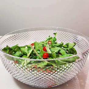 Saladeira Redonda Diamante Niquelart 25cm Acrílico 3,9 Litros